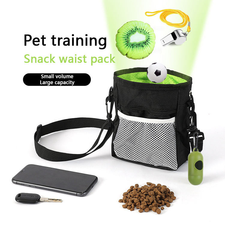 Bolsa de golosinas para perros, bolsa de golosinas para entrenamiento de perros para mascotas, bolsa de golosinas para perros pequeños a grandes, bolsa de golosinas para perros con cinturón, correa para el hombro, dispensador de bolsas para excrementos