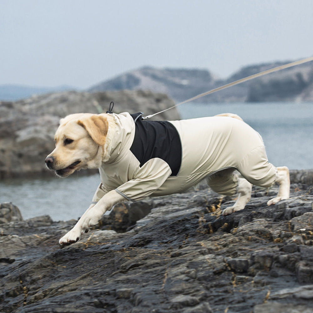 Chaqueta Shell Ropa para perros todo incluido de cuatro patas impermeable a prueba de viento