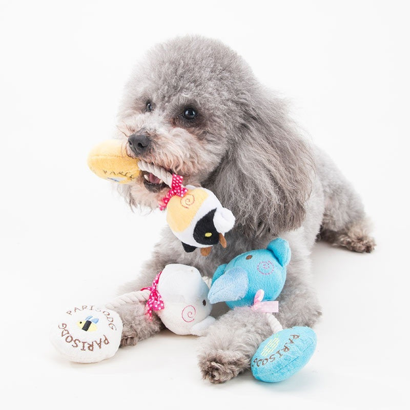 Animaux Fournitures pour animaux de compagnie Jouet vocal pour chien Jouets en peluche Vache Grenouille Jouet en corde pour animaux Résistant aux morsures Jouets pour animaux de compagnie Outil molaire pour animaux de compagnie