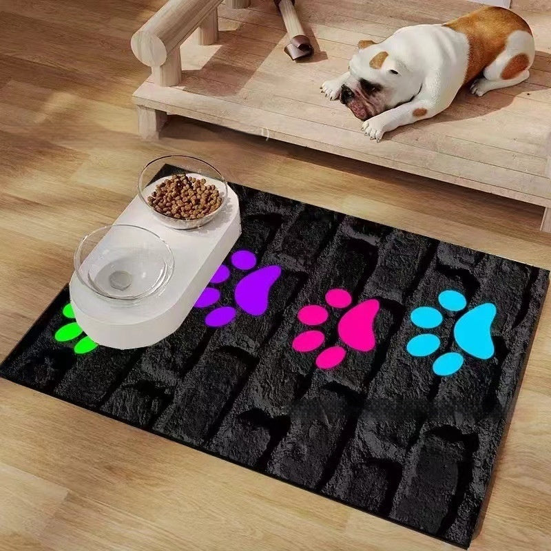 Alfombrilla para suelo con diatomeas para mascotas, para perros y gatos, a prueba de derrames, impermeable, de secado rápido