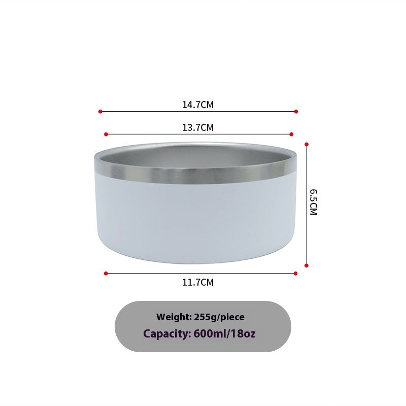 304 Stainless Steel Bowl For Pet Double-layer Thickening