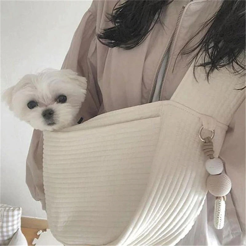 Transportín para cachorros y gatitos, bolso de viaje al aire libre, transportadores para perros pequeños, transportador para perros pequeños con múltiples bolsillos, malla transpirable y cojín suave, bolsa de viaje para perros pequeños para senderismo