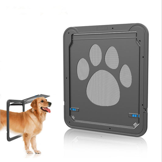 Puerta de plástico con cerradura para mascotas, perros grandes y gatos, puertas de seguridad con solapa, túnel para mascotas, valla para perros, puerta de acceso libre para el hogar