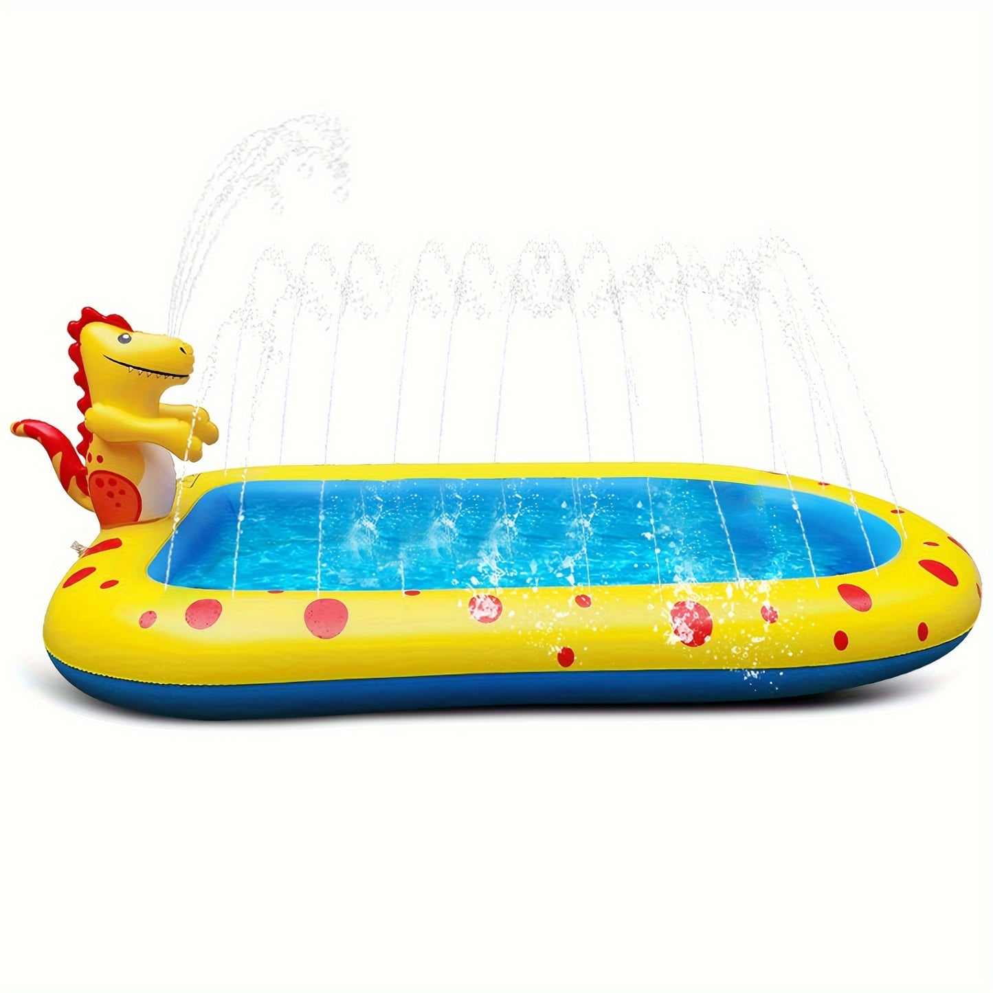 Piscina con rociador de agua de dinosaurio para niños, tapete de juego para mascotas, juguete de juego de agua, piscina de tiburones