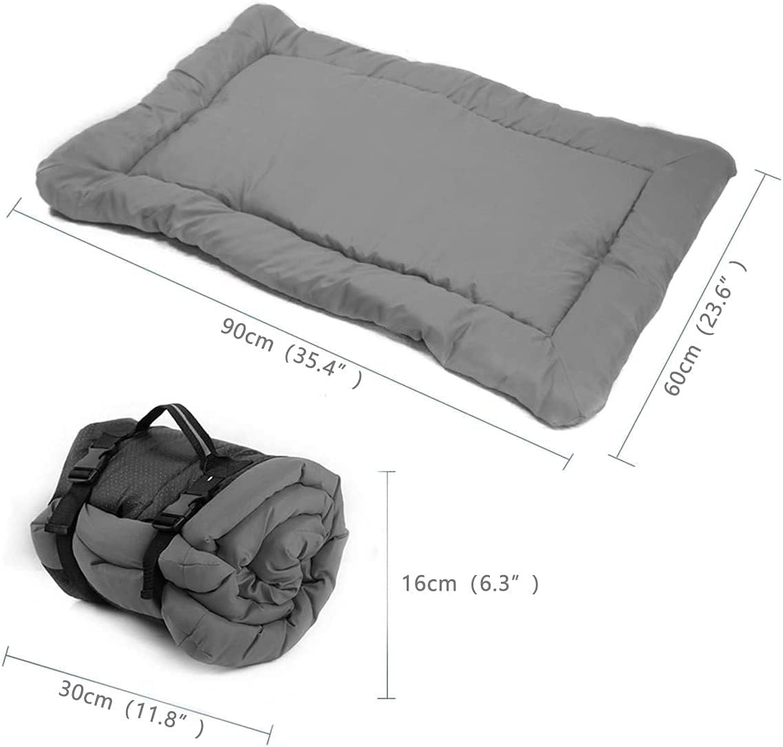 Lit d'extérieur pour chien, lit de voyage portable pour camping, doux, confortable, imperméable, antidérapant, lavable en machine, facile à nettoyer, tapis pour animaux de compagnie pour petits, moyens et grands chiens et chats