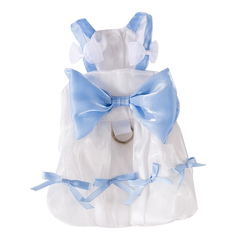 Bow Princess Style Traction Dog Clothes