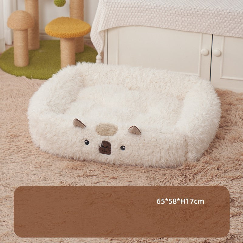 Cat Kennel Dog Kennel Pet Cushion Bed Cat Winter Warm Supplies