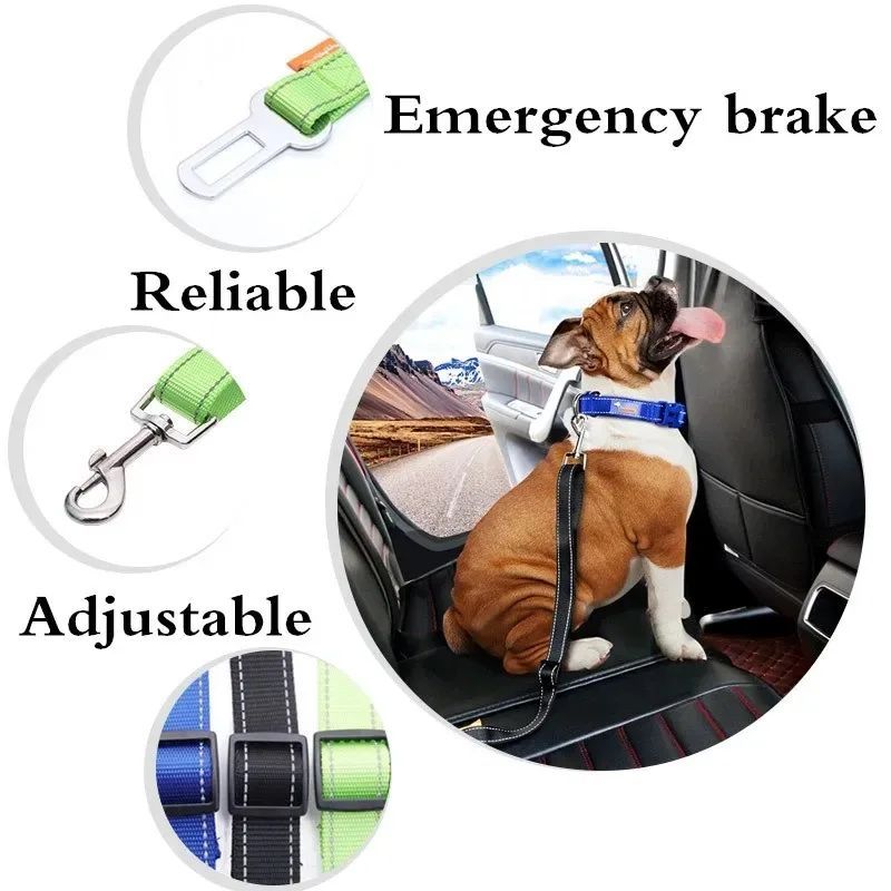 Pet Supplies Dog Car Dog Seat Belt Harness Leash Dog Collar Adjustable Seatbelt Leash For Small Medium Dog Traveling Accessories