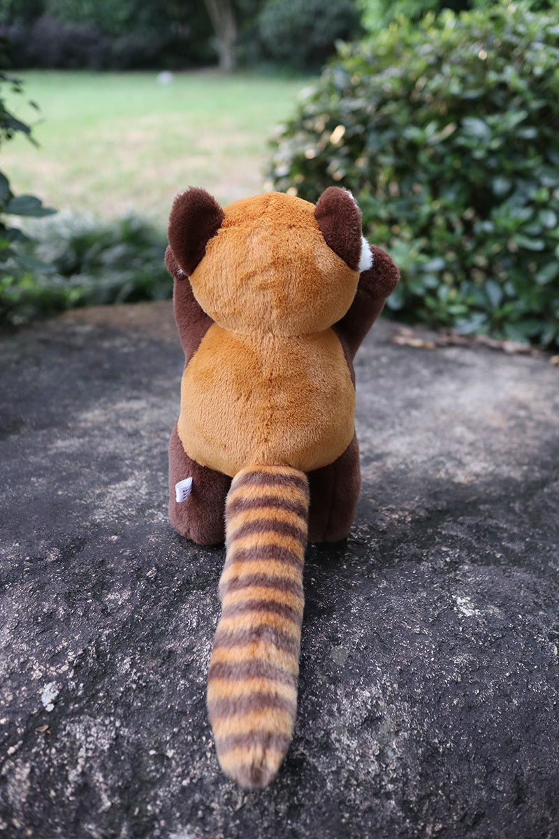 Station Style Startled Red Panda Plush Toy