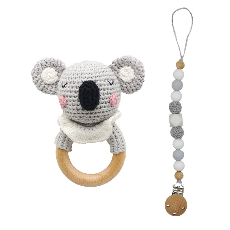 DIY Crochet Molar apaciguar juguete Koala Animal Molar Stick bebé mordedor Kit