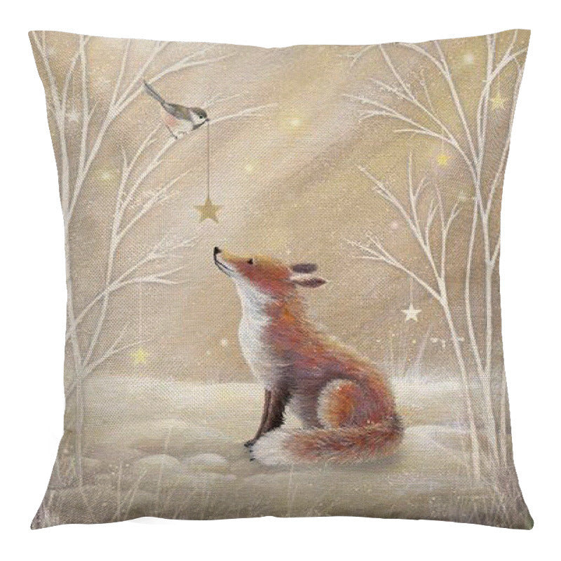 Animal Vintage Linen Home Sofa Cushion