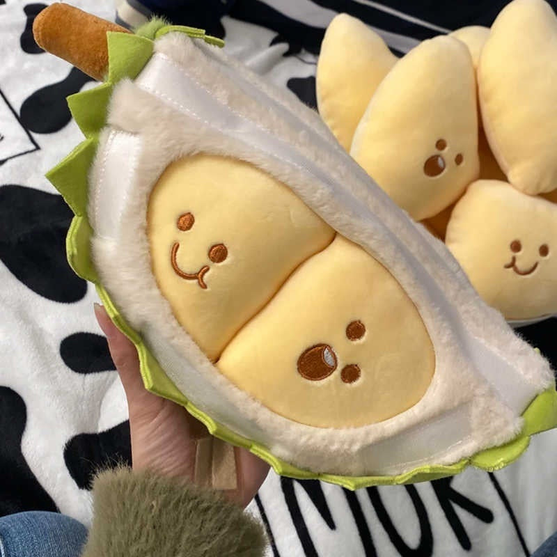 Poupée décompressée en peluche à base de fruits et de viande détachable