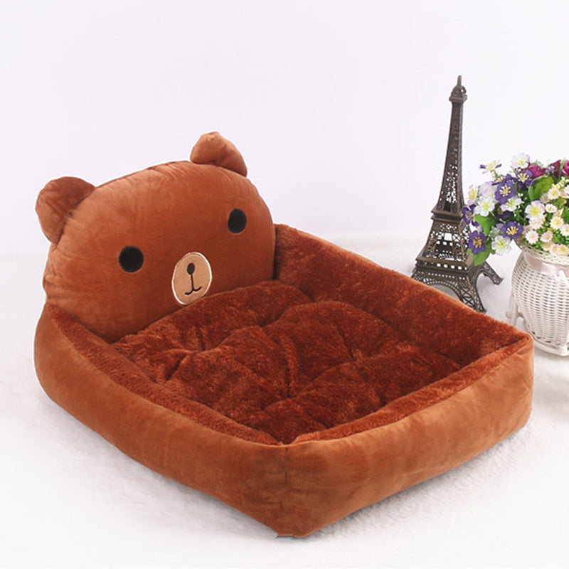 Winter Warm Puppy Cat Bed Sofa Washable Cartoon Pet Beds For Small Dogs CatsPets Products Accessories