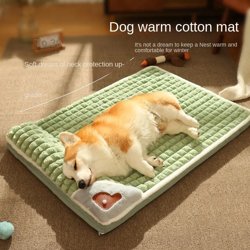 Warm And Comfortable Dog Mat For Autumn And Winter, Detachable And Washable, Suitable For Large Dogs Dog Bed Pet Supplies