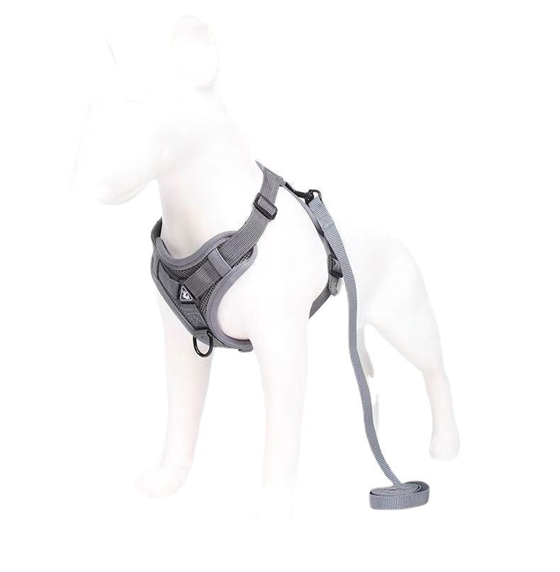 Corde de traction réfléchissante anti-dérapante pour chien de style gilet