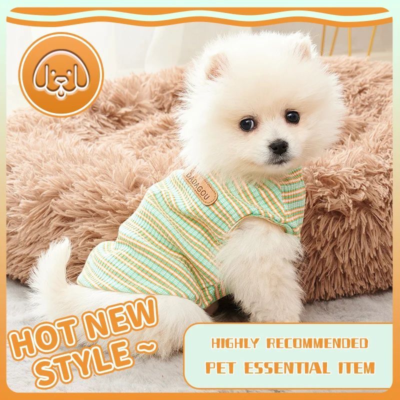 Dog Clothies For Spring Summer Puppy Fashion Pet Outfit Dog Cooling Vest Small Medium Dogs Cotton Tshirt For Chihuahua York