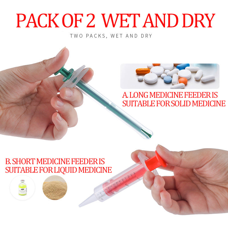 2 Pcs Cat Pill Shooter Pet Piller Gun Dog Pill Shooter Cat Tablet Soft Tip Syringe Pet Medical Feeding Dispenser Tool For Small Animal