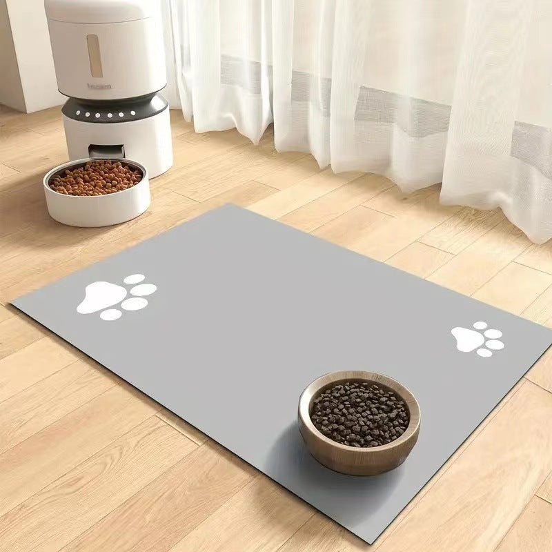 Alfombrilla para suelo con diatomeas para mascotas, para perros y gatos, a prueba de derrames, impermeable, de secado rápido