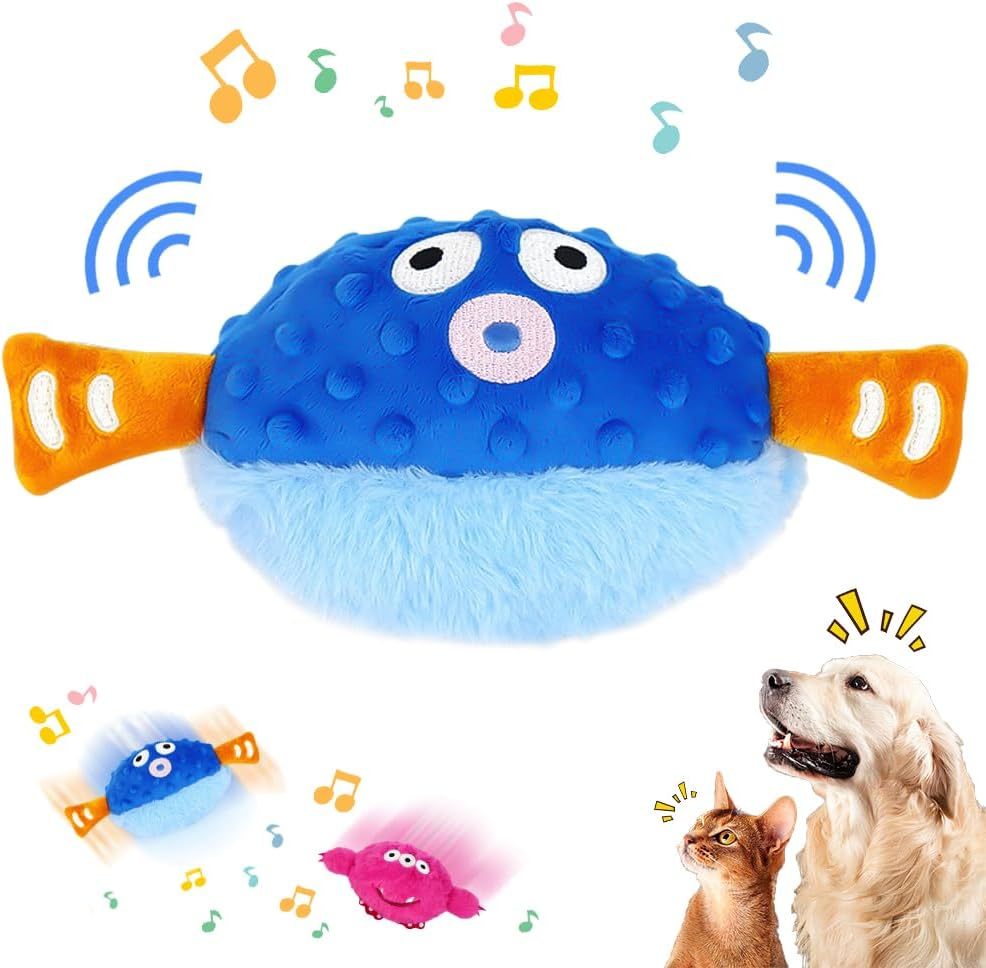 Active Moving Pet Plush Toy With Sounds Interactive Dog Toys Chargable Squeaky Moving Dog Toy Puppy Toys To Keep Them Busy For Boredom Dogs Pet Puppy Chew Toys For Teething