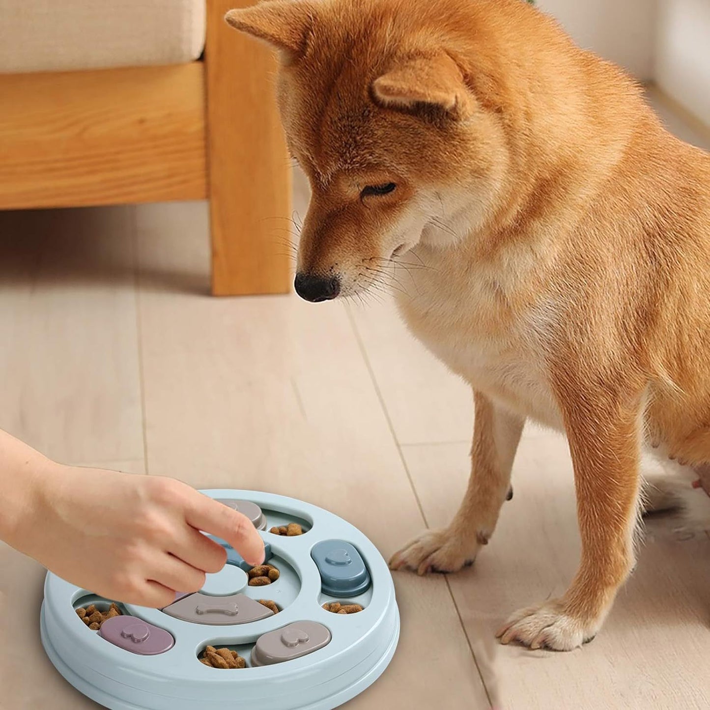 Juguetes de rompecabezas para perros, juguetes de rompecabezas de comida para perros, juguetes de entrenamiento de coeficiente intelectual, enriquecimiento mental, rompecabezas de golosinas para perros