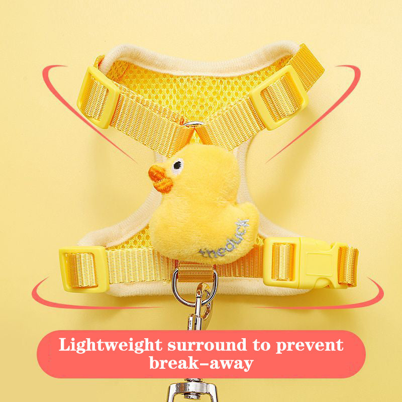 Traction Rope For Cats Special Yellow Duck Traction Vest High Value Anti Breakage Adjustable For Walking