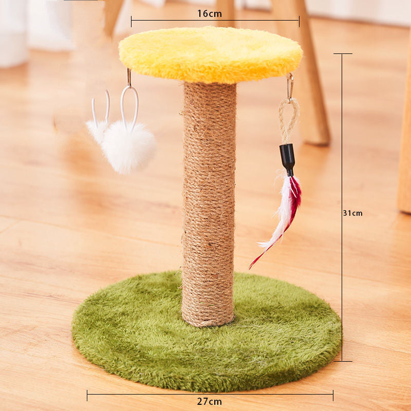 Griffoir vertical en sisal pour chat - Jouet durable, anti-pelliculaire, anti-rayures - Fournitures pour chats