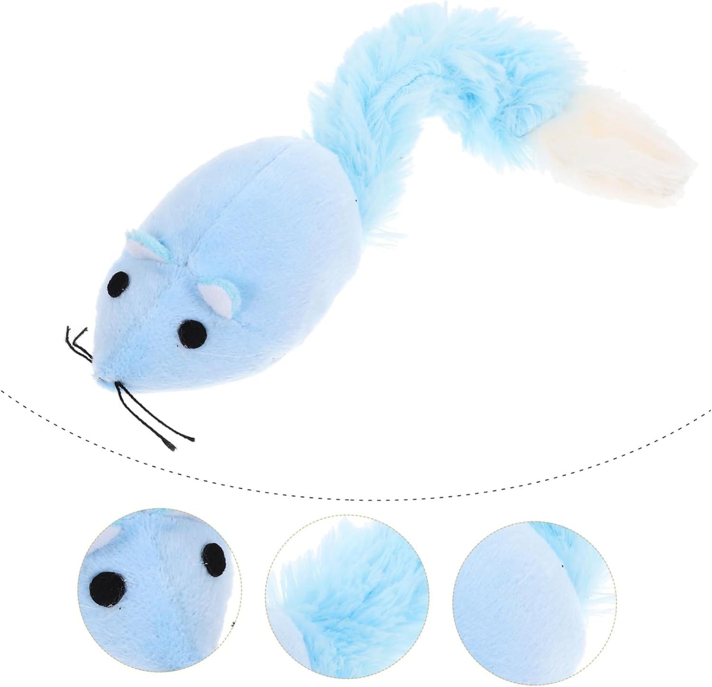 Cat Mice Toy Stuffed Cat Toys Stuffed Toy Mouse Pet Toys Cat Interactive Toys Mice Shape Kitten Toys Cat Biting Toys Indoor Cats Toys Chew Toys For Cats Long Tail Plush Self Play