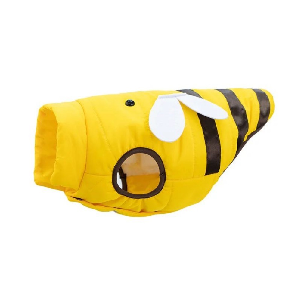 Warmly Dog Coat Cute Bees Pets Costume Outfit Winter Dogs Clothes For Cold Weather Small Medium Large Dogs Jacket