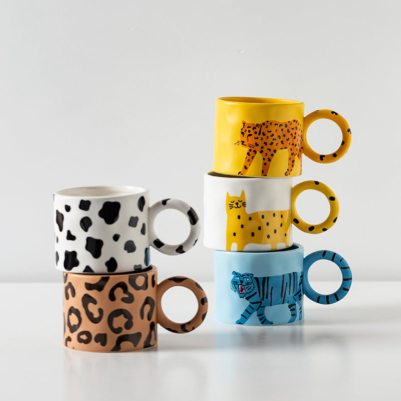 Taza De Café Animal Hogar Lindo Cerámica