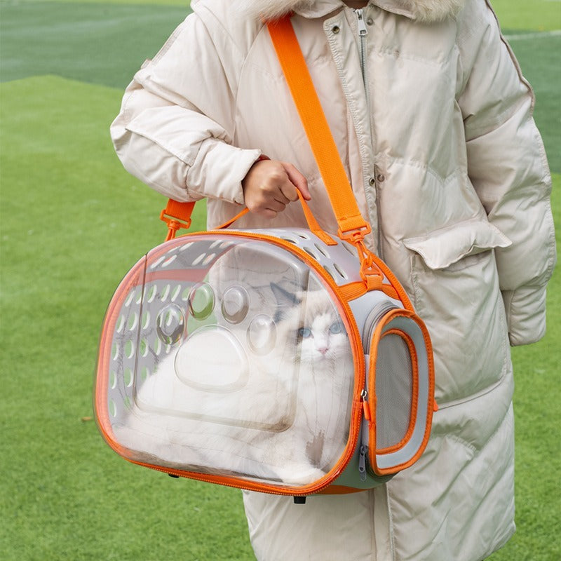 Sac à dos transparent pour chat de compagnie, capsule spatiale