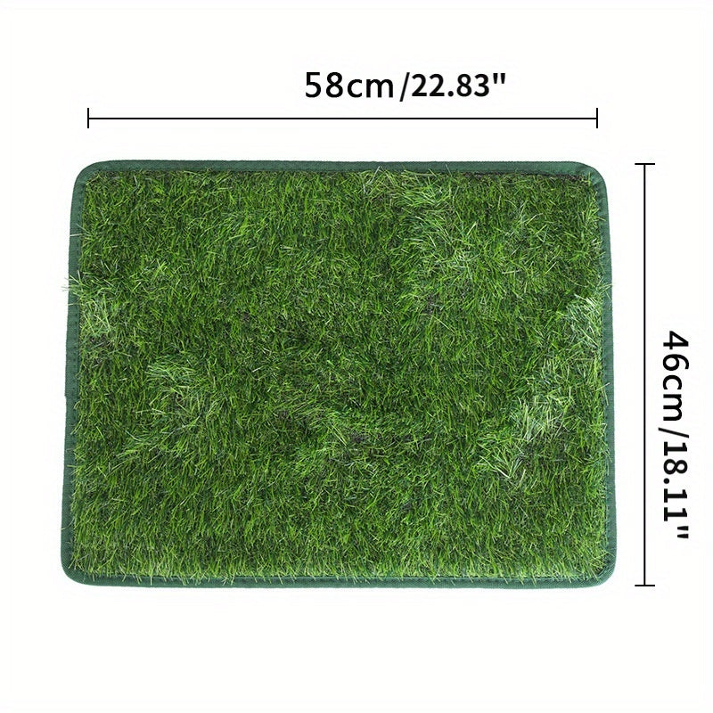 Alfombrilla de césped artificial para baño de perros, alfombrilla de césped para entrenamiento de mascotas, lavable y reutilizable, alfombrilla de entrenamiento para baño de perros y gatos, césped para orinar de perros