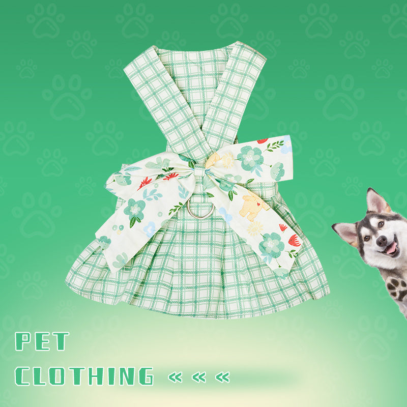 Ropa de verano para perros pequeños, arnés para mascotas con correa, vestidos para cachorros, ropa bonita para exteriores, vestido para mascotas, disfraz para cachorros y Chihuahua, artículo para perros