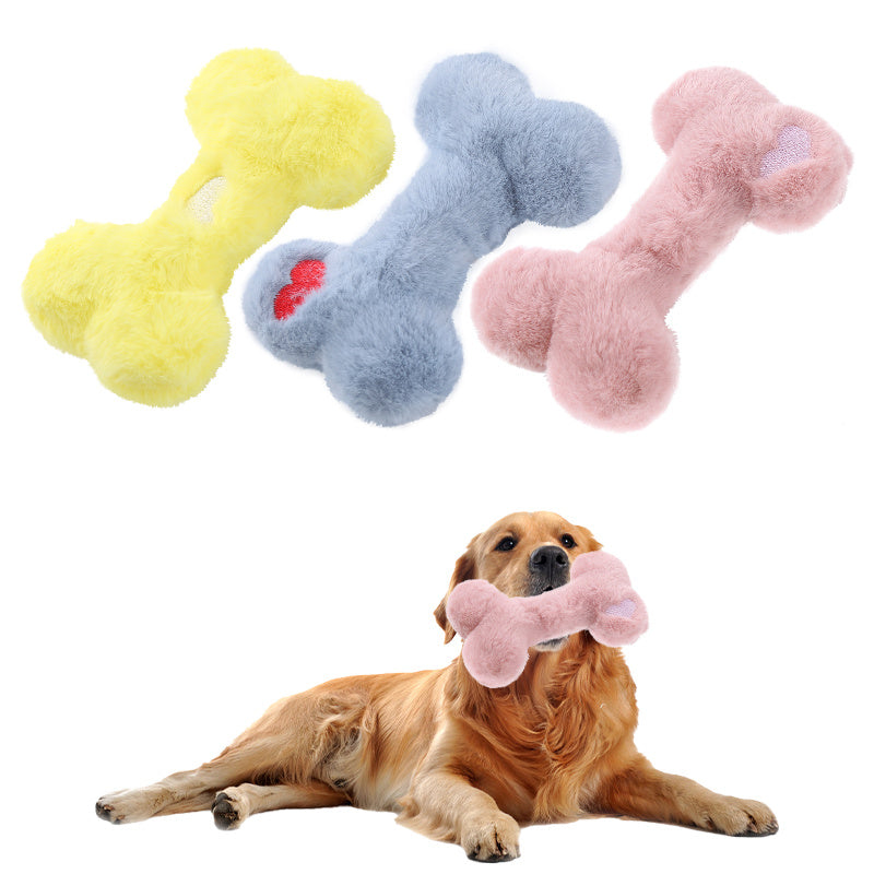 Jouets vocaux en peluche pour chien mignons contenant du BB appelé dents de broyage résistant aux morsures fournitures pour animaux de compagnie 