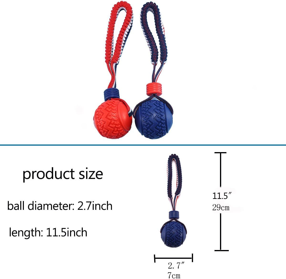 Pelota para perros con cuerda Juguete para perros con cuerda Juguete para perros medianos y pequeños Juguete de cuerda resistente Pelotas para perros no tóxicas y duraderas