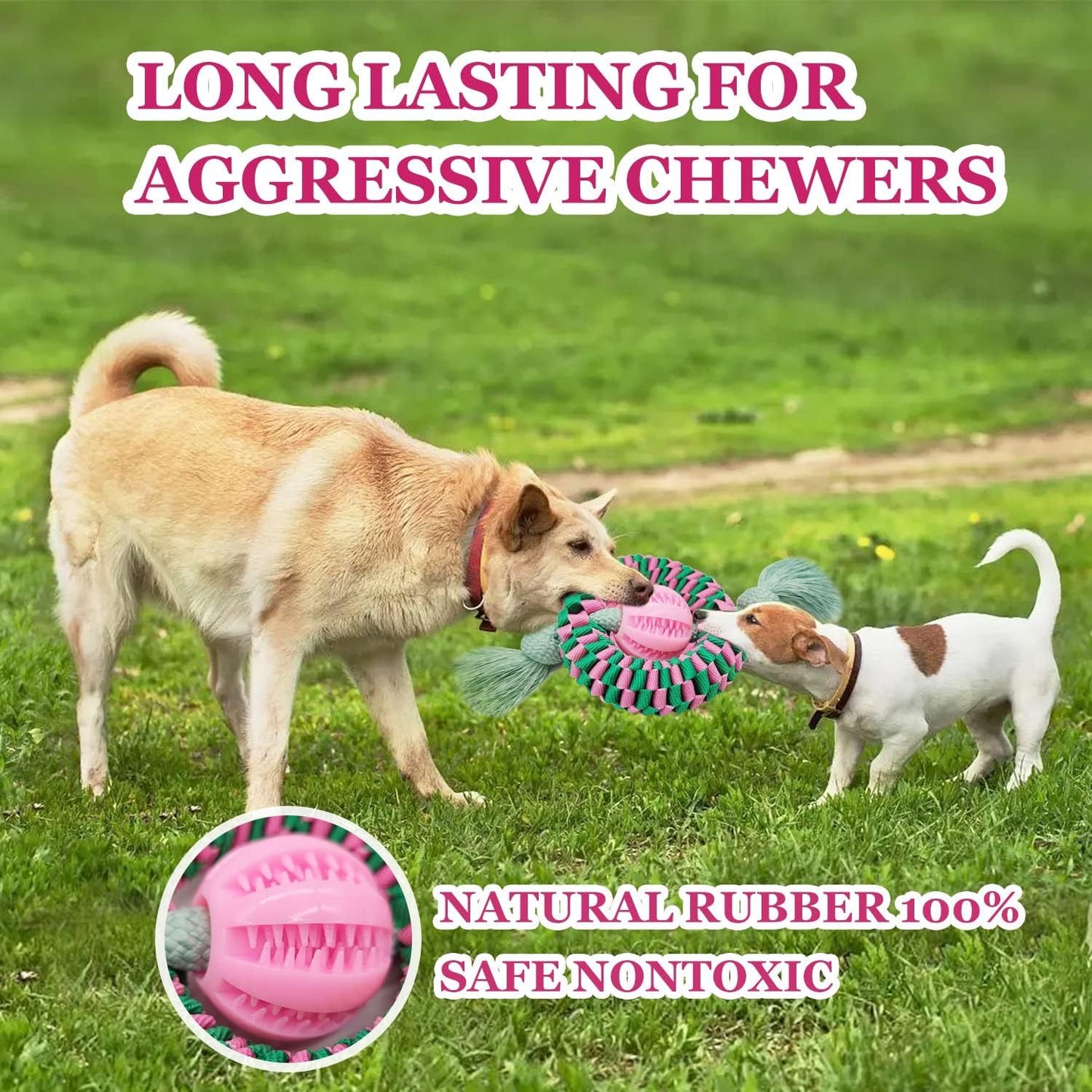 Juguete masticable superior para perros para interacción, hecho de nailon duradero y caucho natural, perfecto para limpiar los dientes, hacer ejercicio y aliviar el estrés. Regalo esencial para los amantes de los animales.