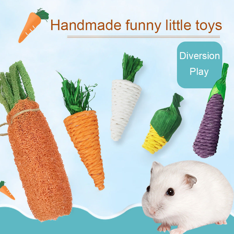 Jouets pour Hamster, lapin, fournitures molaires, carottes