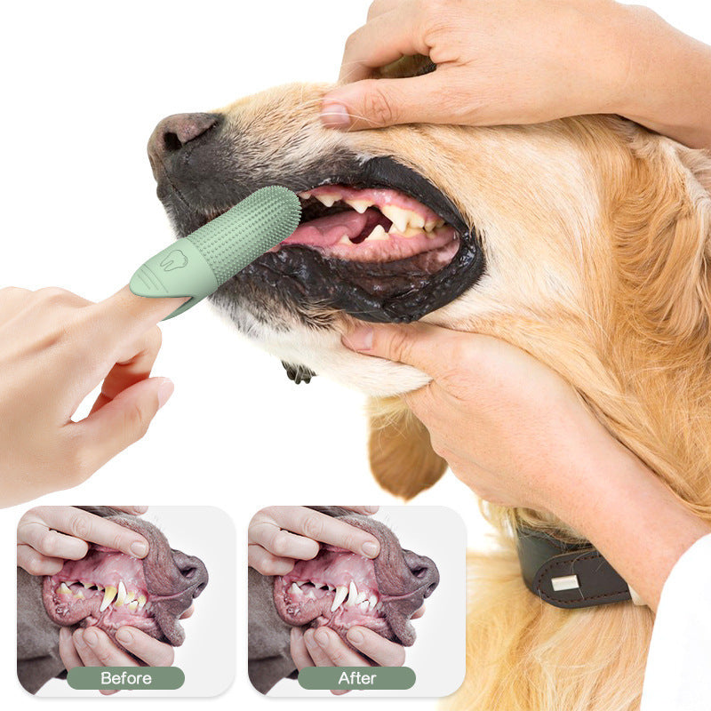 360 Angle Pet Finger Toothbrush For Small Medium, And Large Dogs  Improve Oral Health And Freshen Breath