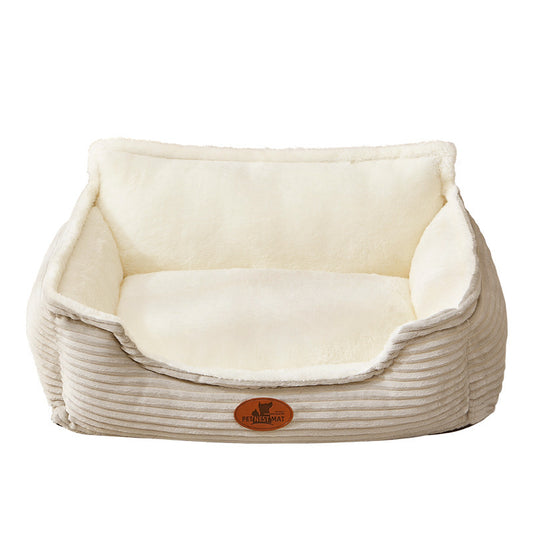 Niche universelle pour toutes les quatre saisons, lit amovible et lavable pour petits et moyens chiens, canapé, coussin chaud, nid pour chat, hiver