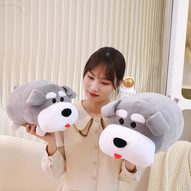 Cute Soft Lying Posture Schnauzer Doll Plush Toys