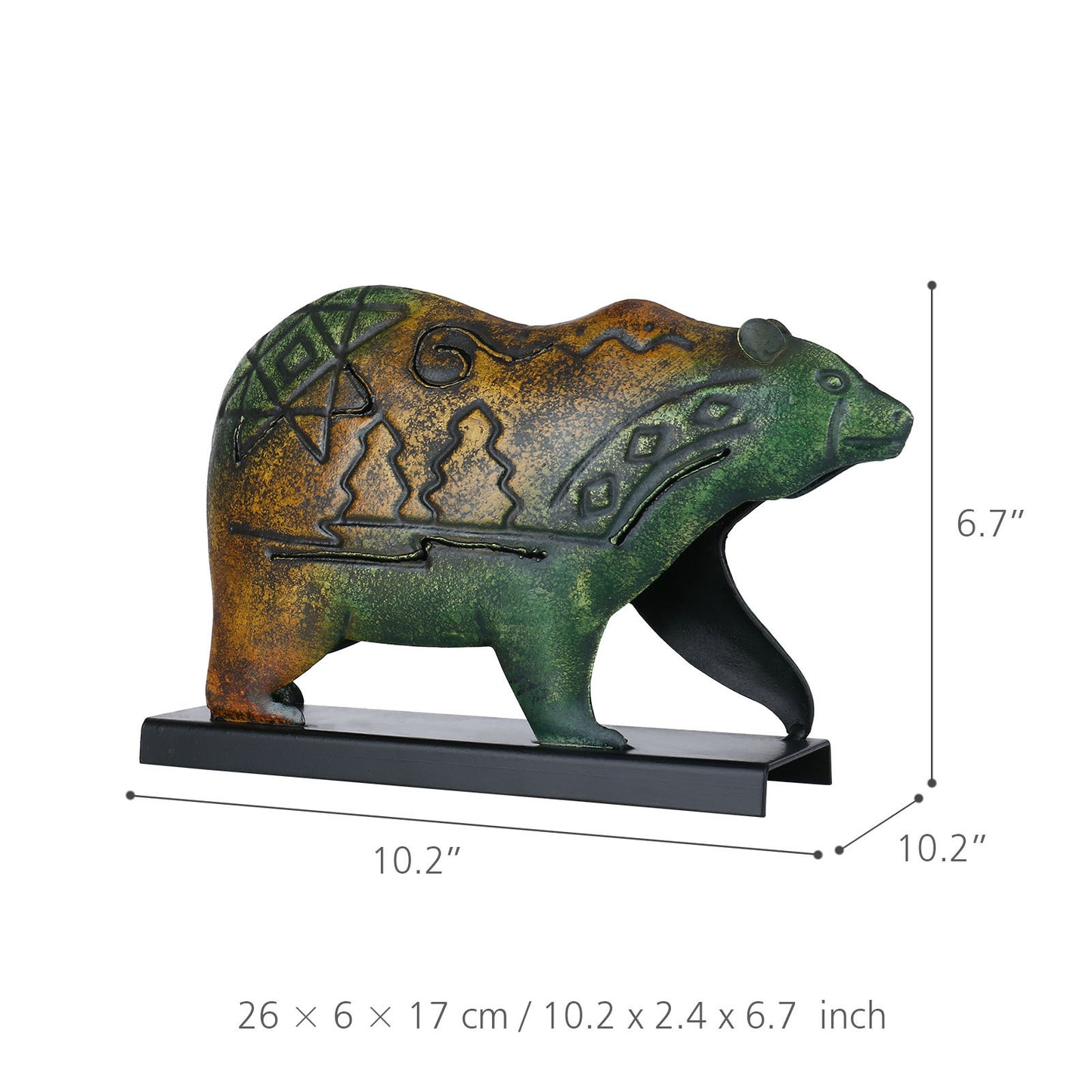 American Totem Animal Cow Bear Deer Decoration Iron Crafts Metal Home Metal Decoration