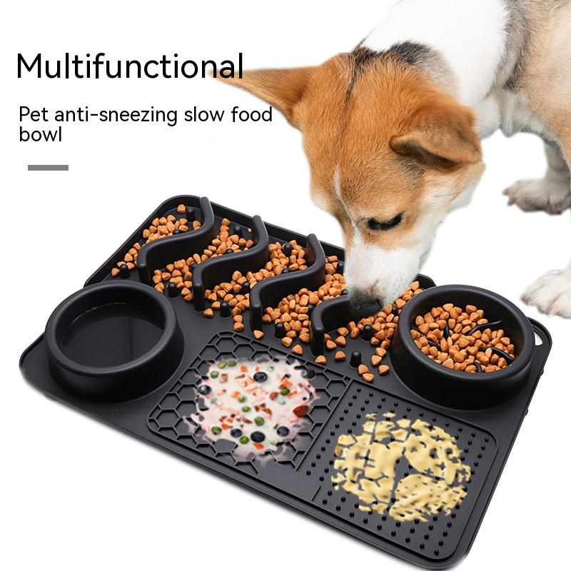 Tapis de léchage en Silicone pour chien, tapis de léchage pour animaux de compagnie, tapis odorant, bol alimentaire multifonctionnel, fournitures pour animaux de compagnie