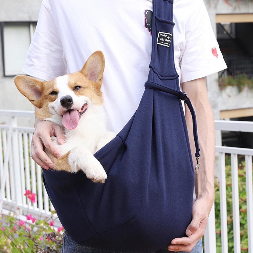 Portador de cachorros con eslinga de viaje para perros y mascotas para senderismo al aire libre bolsa de transporte para gatos Beathable