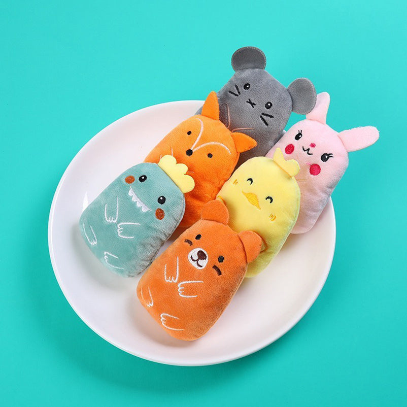 Jouets à broyer les dents à l'herbe à chat, jouet interactif amusant en peluche pour chat, chaton de compagnie, jouet vocal à mâcher, griffes, morsure du pouce, menthe pour chat