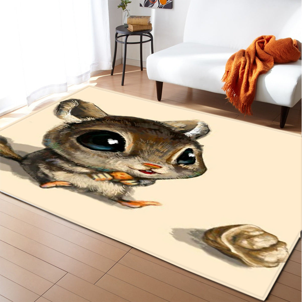 Alfombra grande de animales para decoración del hogar.