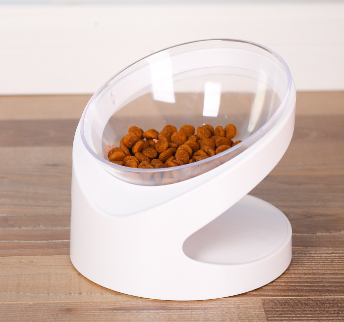 Bol pour chat, bouche diagonale pour animaux de compagnie, pour protéger les vertèbres cervicales, bassin alimentaire pour animaux de compagnie