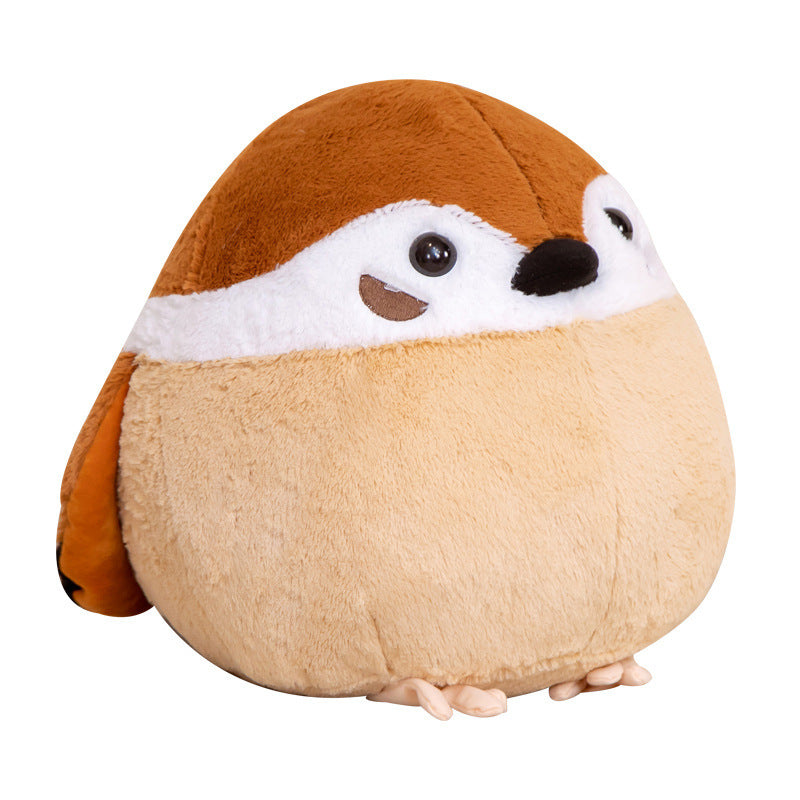 Cute Spherical Sparrow Plush Toy