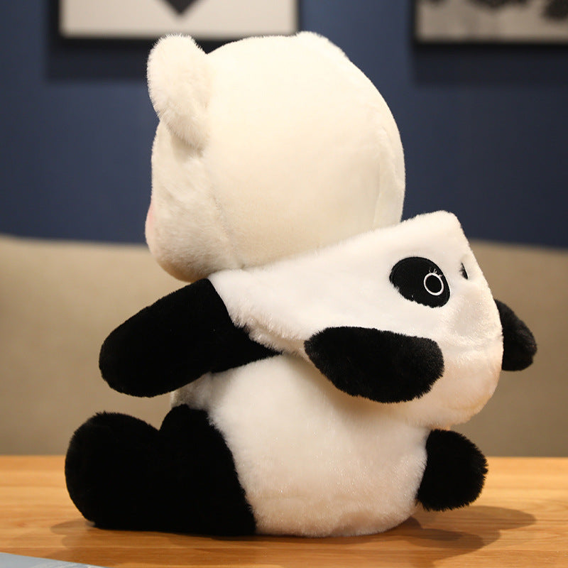 Little Bear Doll Transformation Giant Panda Teddy Plush Toy