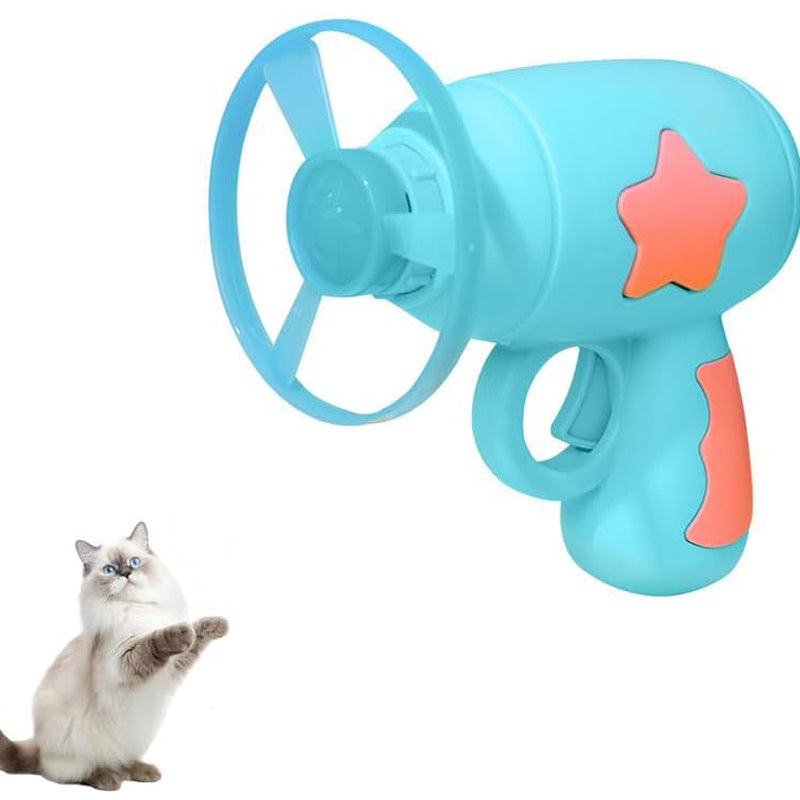 Juguete interactivo para gatos de interior Pistola de juguete para gatos Juguetes divertidos para gatos giratorios