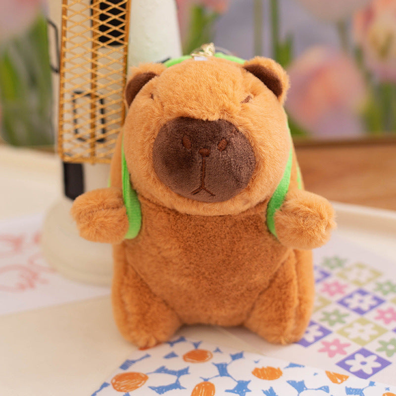 Capabala Capybara Doll Guinea Pig Peluche Juguete Pequeño Colgante Niñas Bolsos Adorno Llavero