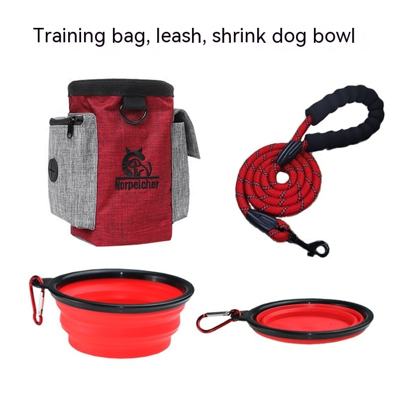 Ensemble de trois pièces d'entraînement pour animaux de compagnie, bol pour chien avec corde à main